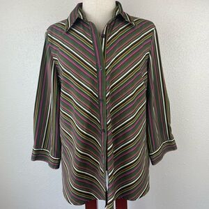 Notations Button Down Shirt Size L EUC